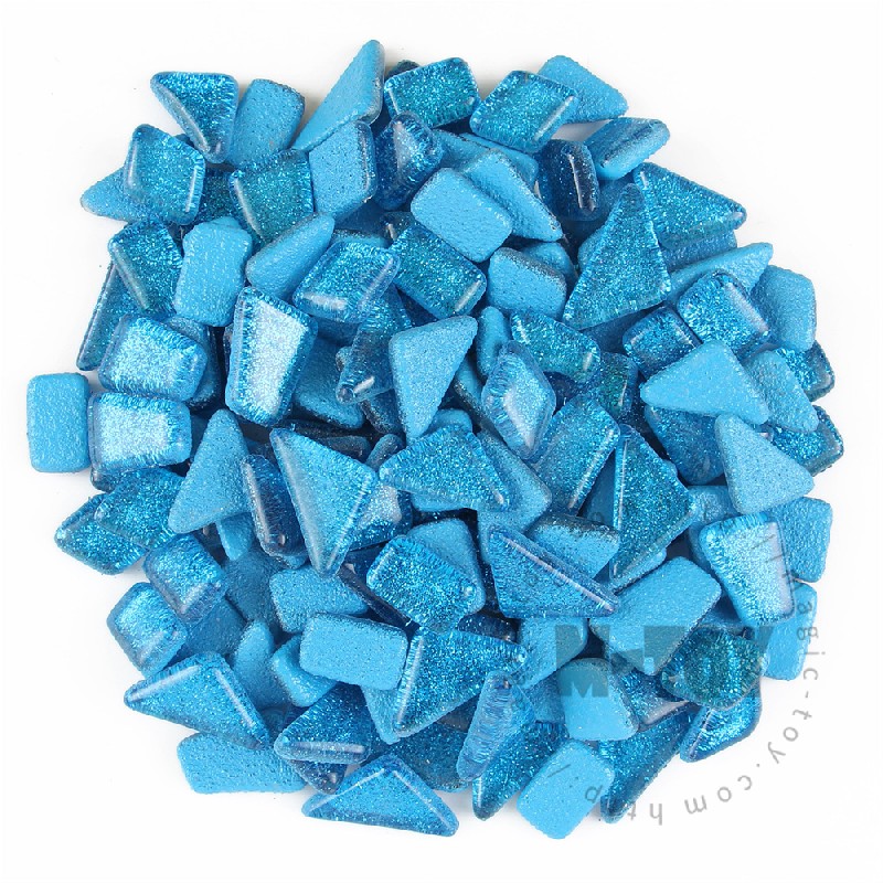 Blue Irregular Shape Glitter Glass Mosaic IR-SPA708