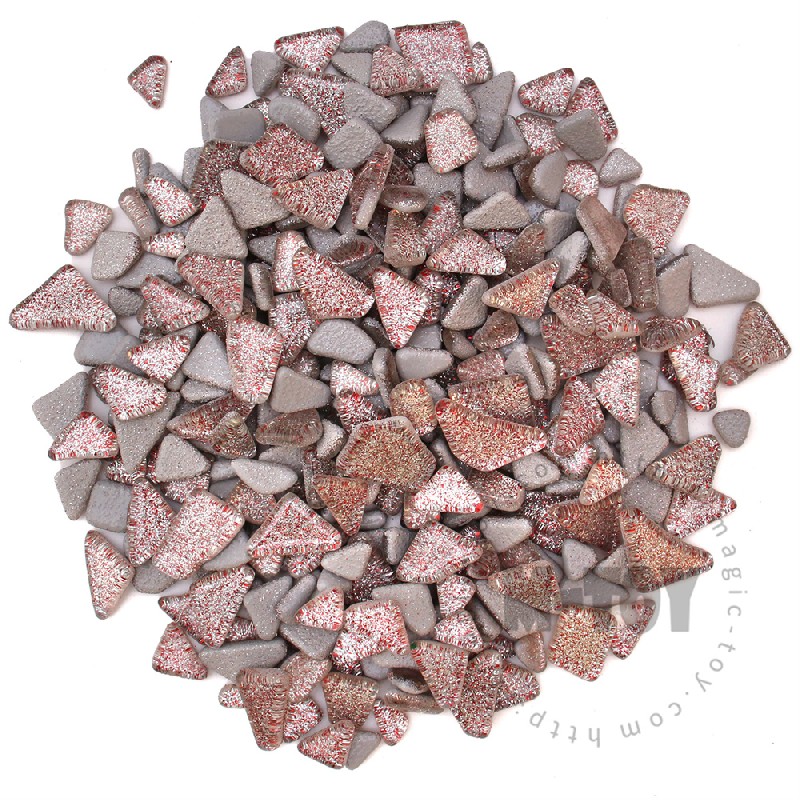 Silver Irregular Shape Glitter Glass Mosaic IR-SPA101