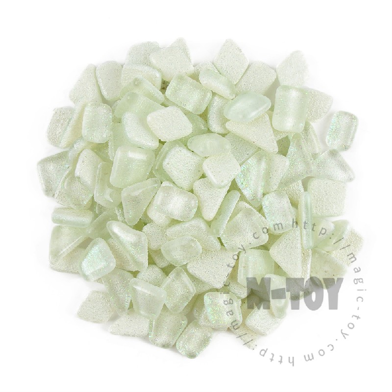 White Irregular Shape Glitter Glass Mosaic IR-SPA100