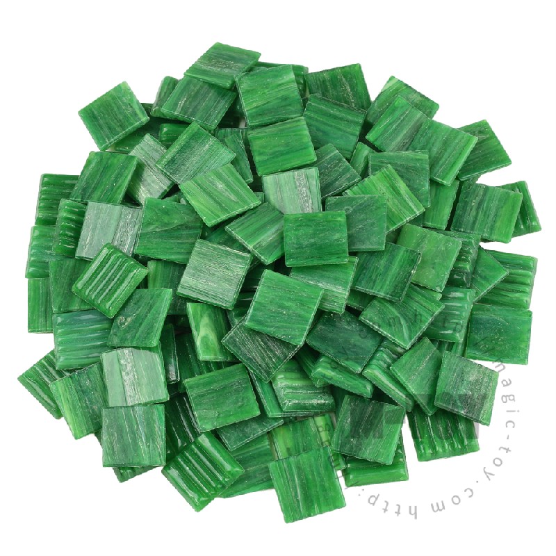 Green Square Golden Line Hot-melting Glass Mosaic 20GST604