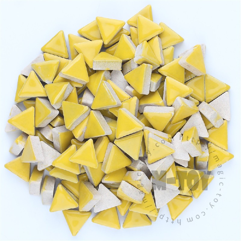 Yellow Triangle Shape Ceramic Mosaic 15CJG901