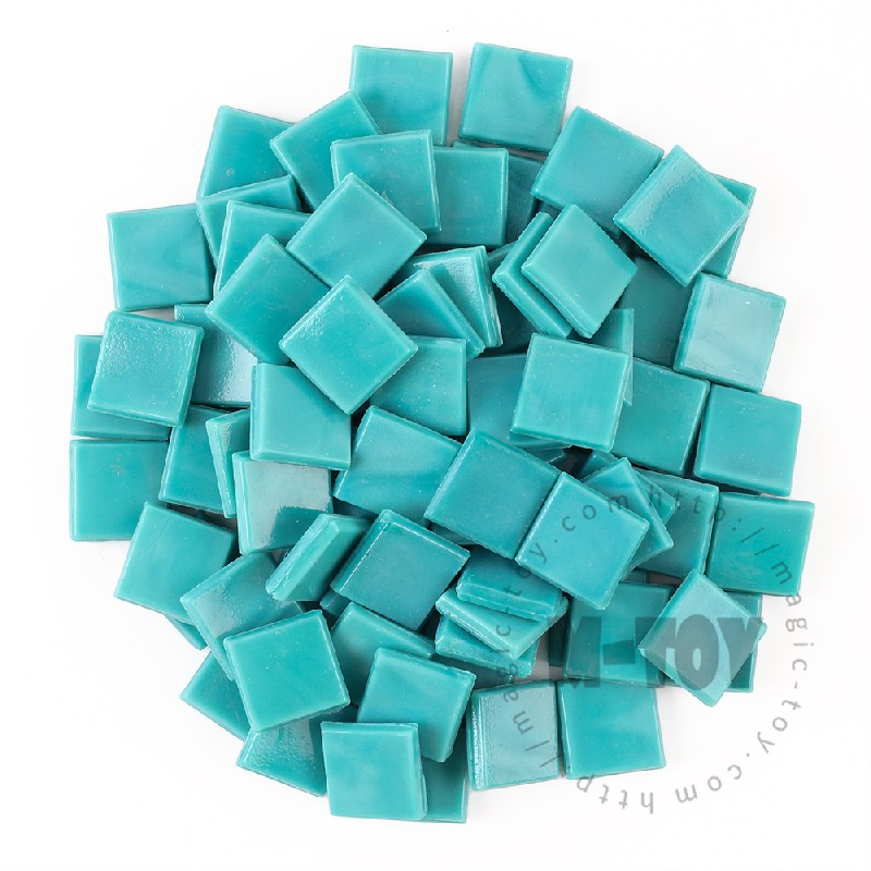 Turquoise Square Ice Jade Hot-melting Glass Mosaic WSG754