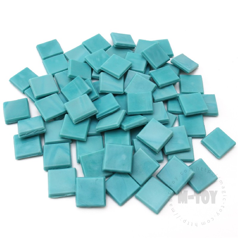 Turquoise Square Ice Jade Hot-melting Glass Mosaic WSG749