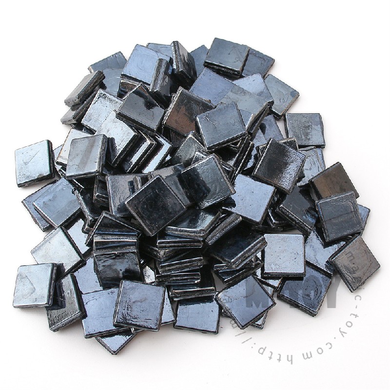 Black Luster Square Ice Jade Hot-melting Glass Mosaic WSL802