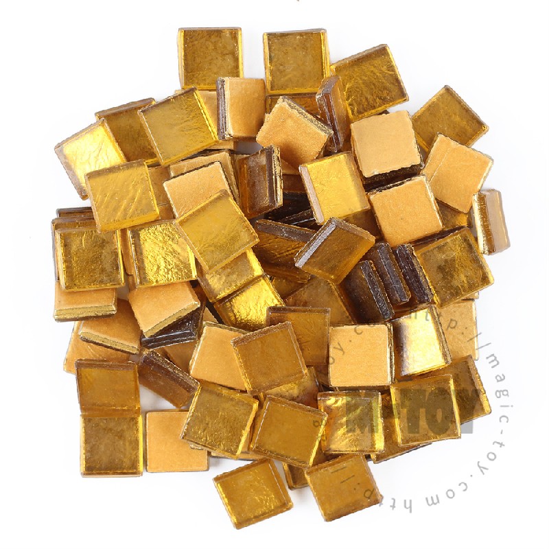 Gold Square Ice Jade Hot-melting Glass Mosaic WSH306