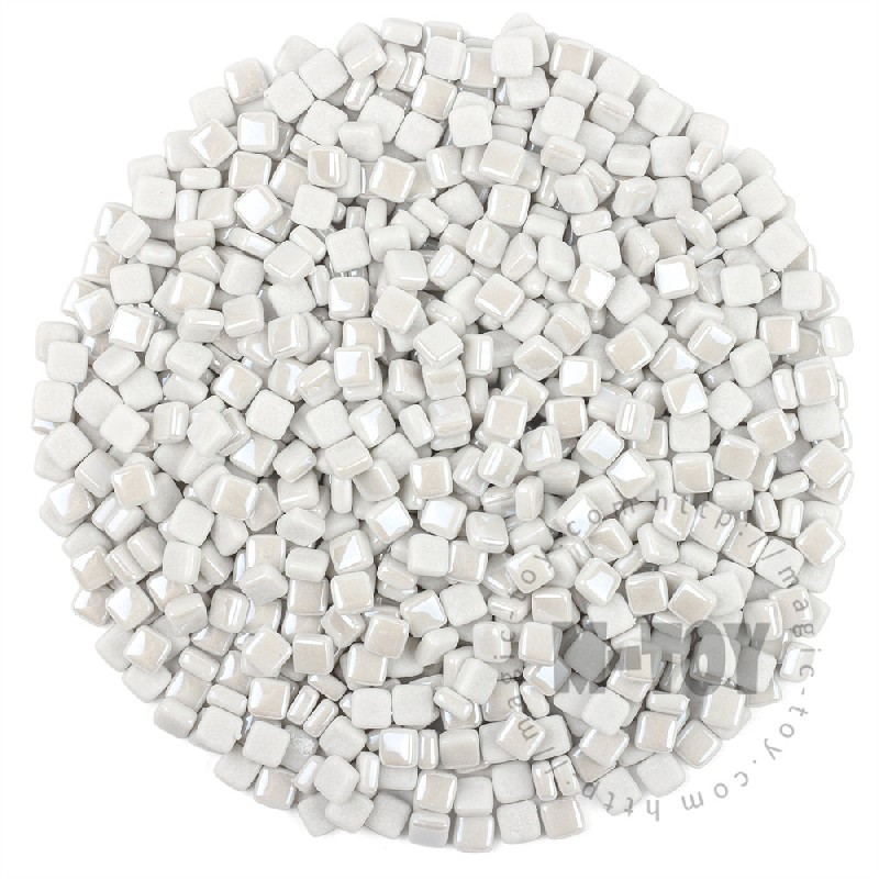 Luster White Mini Square Glass Mosaic 8SSL100