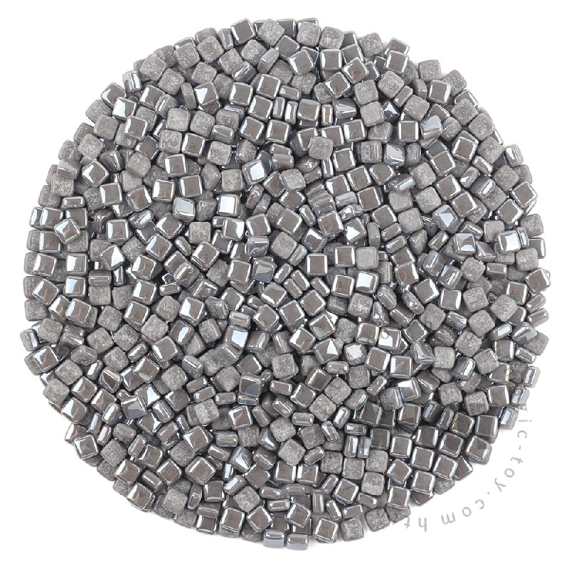 Luster Grey Mini Square Glass Mosaic 8SSL58