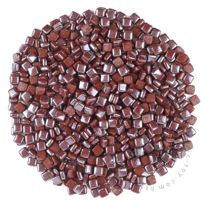 Luster Dark Brown Mini Square Glass Mosaic 8SSL35