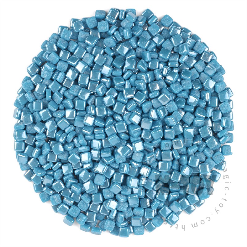 Luster Blue Mini Square Glass Mosaic 8SSL07