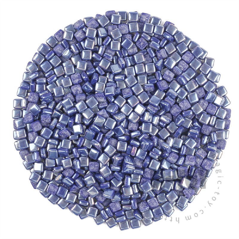 Luster Cobalt Blue Mini Square Glass Mosaic 8SSL05