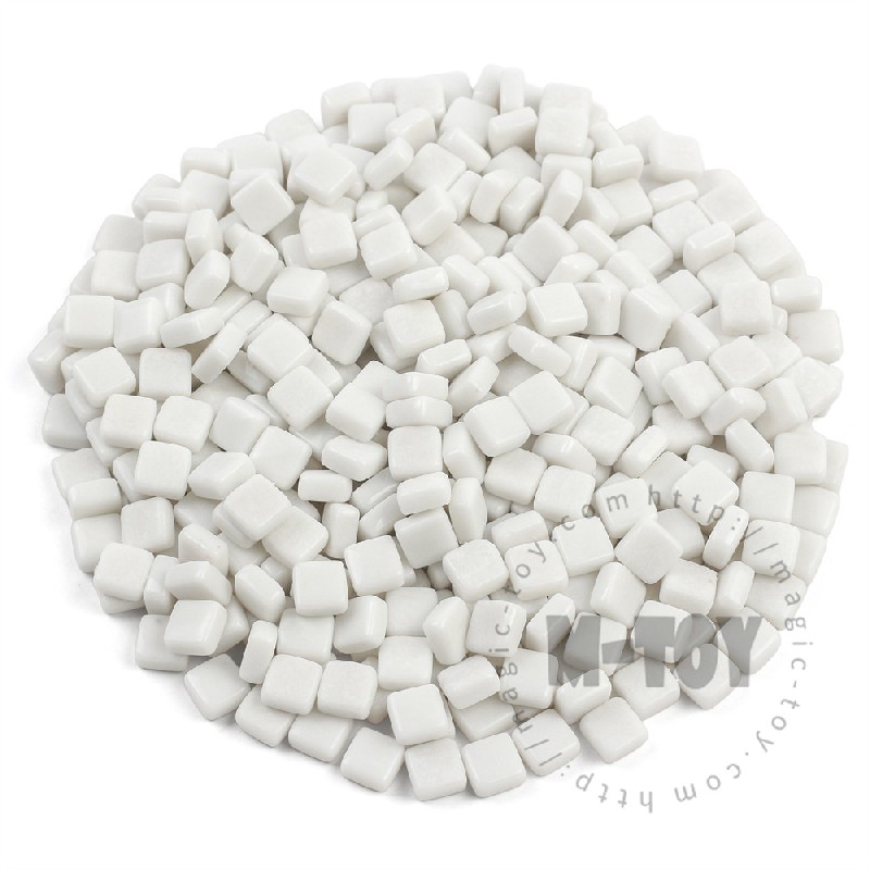 White Mini Square Glass Mosaic 8SS100