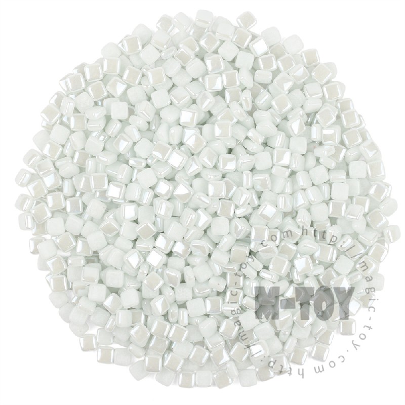 Jade White Mini Square Glass Mosaic 8SCL73