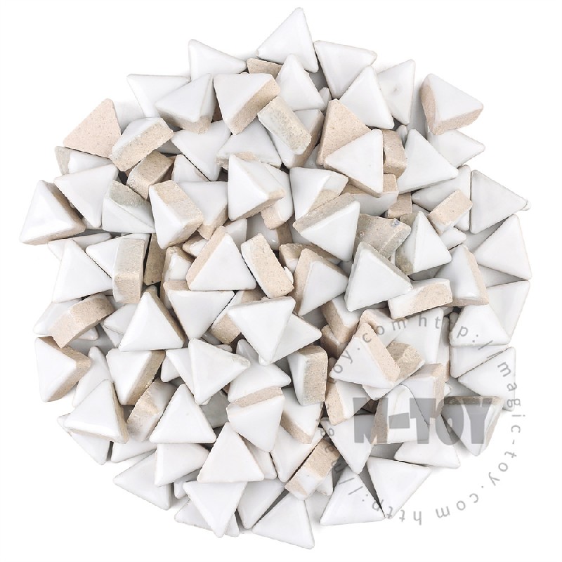 White Triangle Shape Ceramic Mosaic 15CJG101