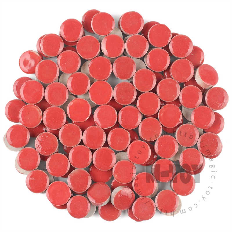 Red Round Shape Ceramic Mosaic 15CRG905