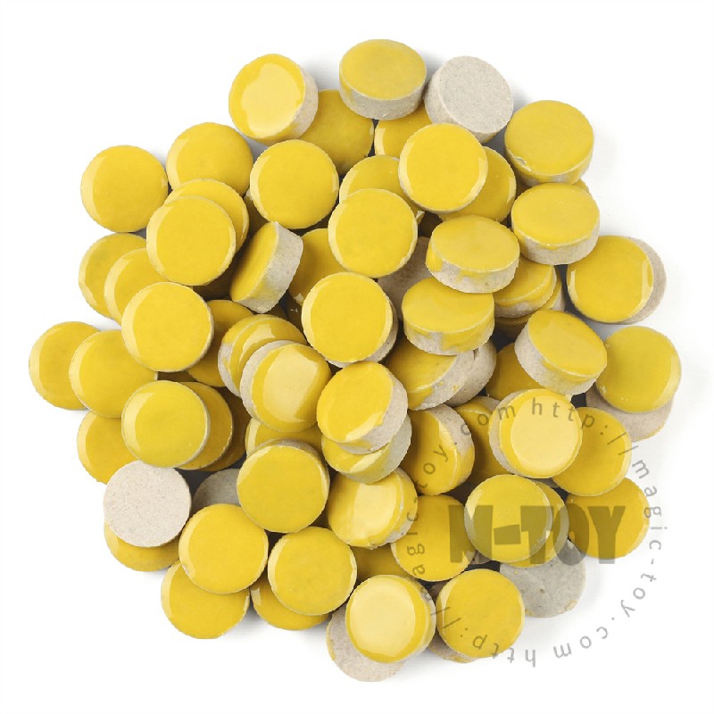 Yellow Round Shape Ceramic Mosaic 15CRG901