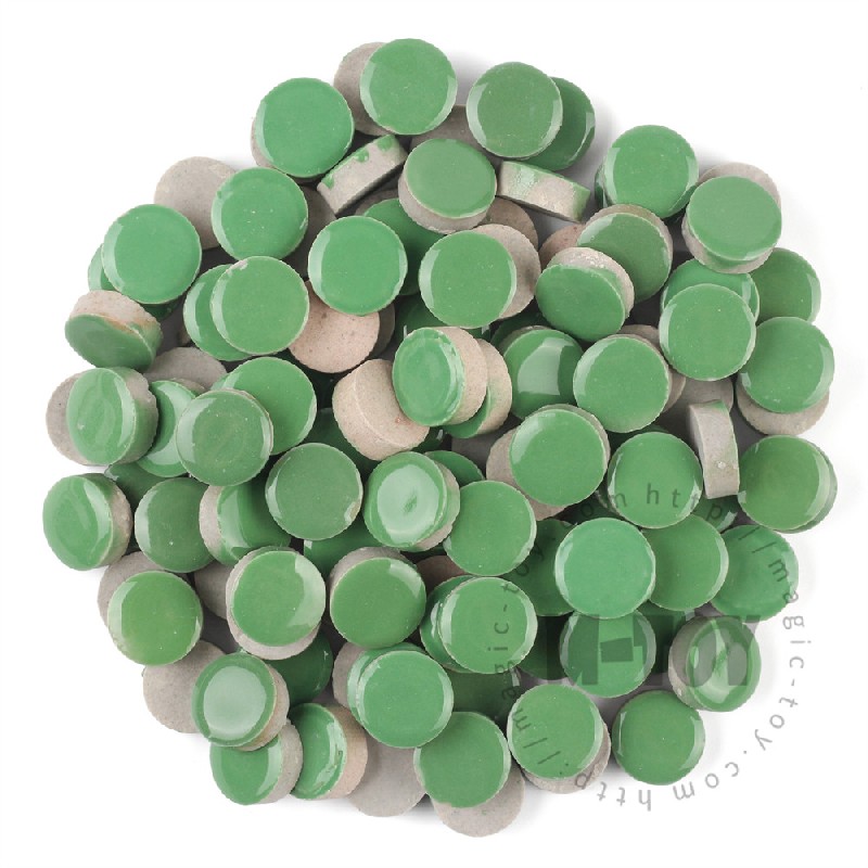 Green Round Shape Ceramic Mosaic 15CRG603