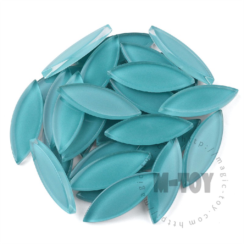 Turquoise Leaf-shaped Mandala Glass Mosaic 925TY-CC626