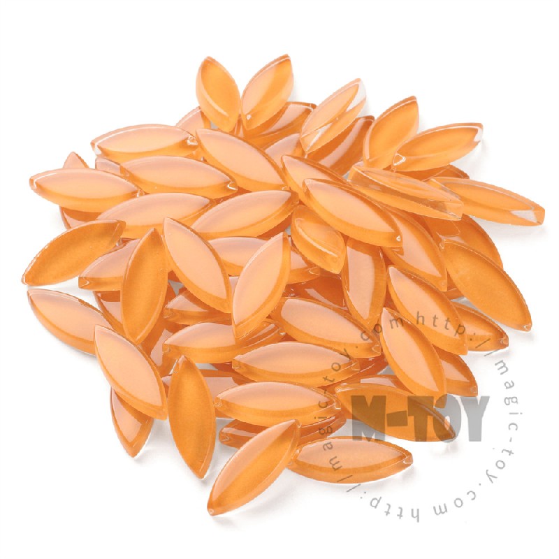 Orange Leaf-shaped Mandala Glass Mosaic 925TY-CC945