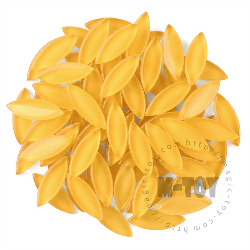 Yellow Leaf-shaped Mandala Glass Mosaic 925TY-CC946