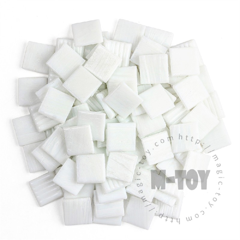 White Square Golden Line Hot-melting Glass Mosaic GST101