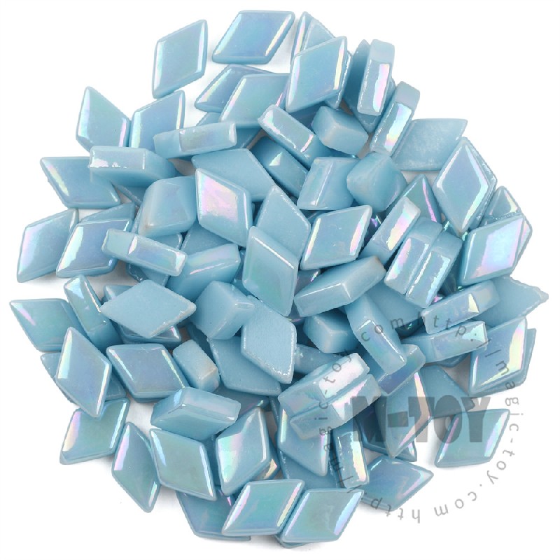 Iridescent Blue Diamond Glass Mosaic SLL09