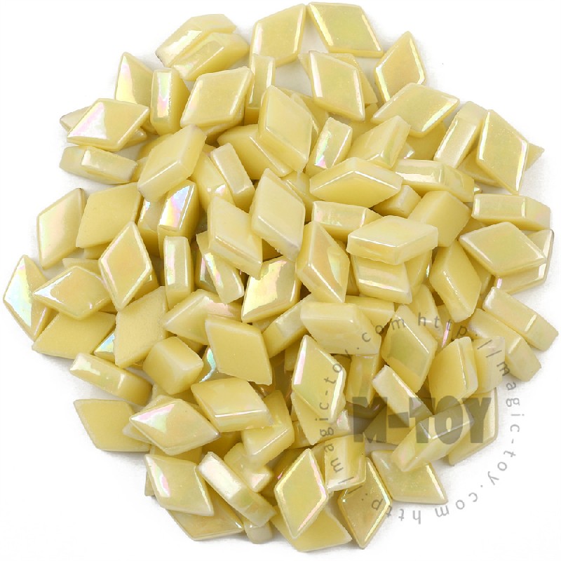 Iridescent Yellow Diamond Glass Mosaic SLL50