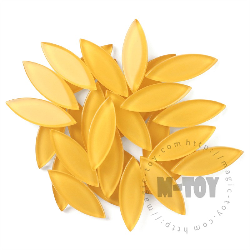 Yellow Leaf-shaped Mandala Glass Mosaic 1442TY-CC946