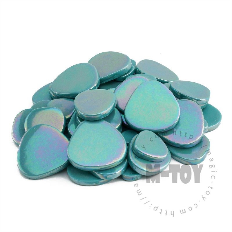 Iridescent Turquoise Pebbles Glass Mosaic PE-SSI54