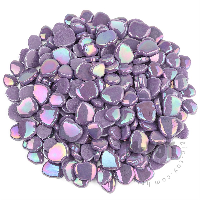 Iridescent Purple Blossom Petals Glass Mosaic SMAI62