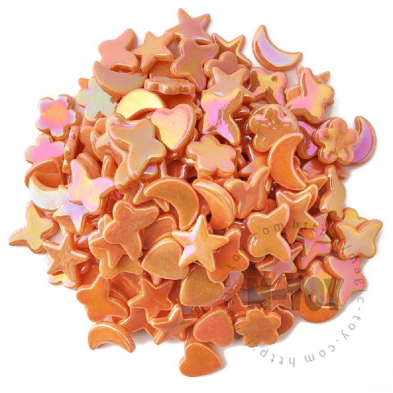 Iridescent Orange Charms Glass Mosaic MU-SSL18