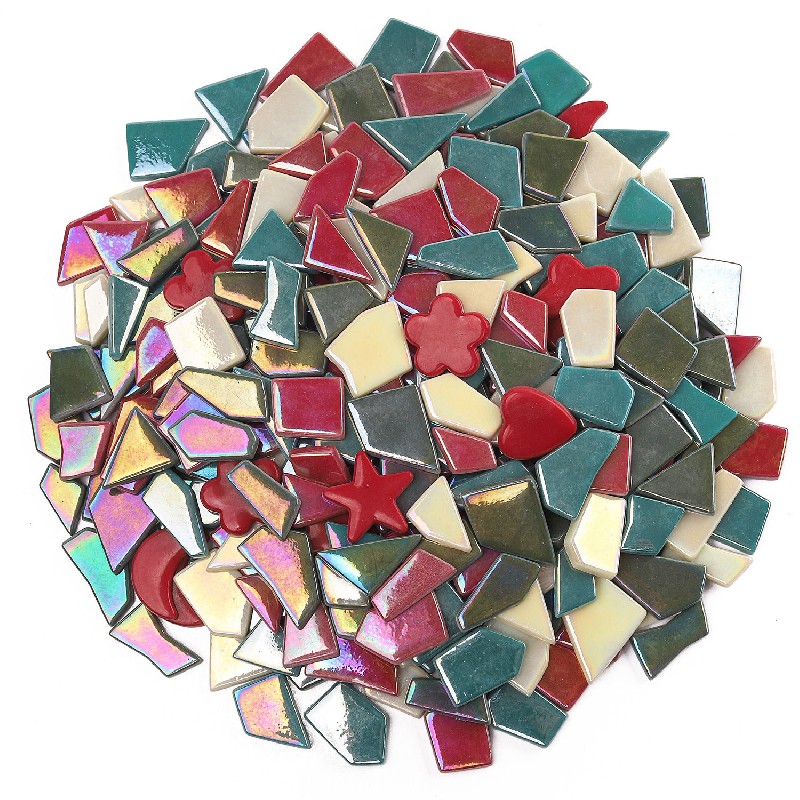 Christmas Irregular Glass Mosaic Assortment