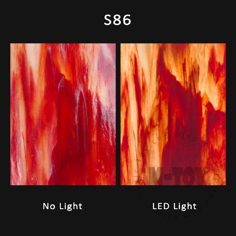 Red Stained Glass Sheet SP S86