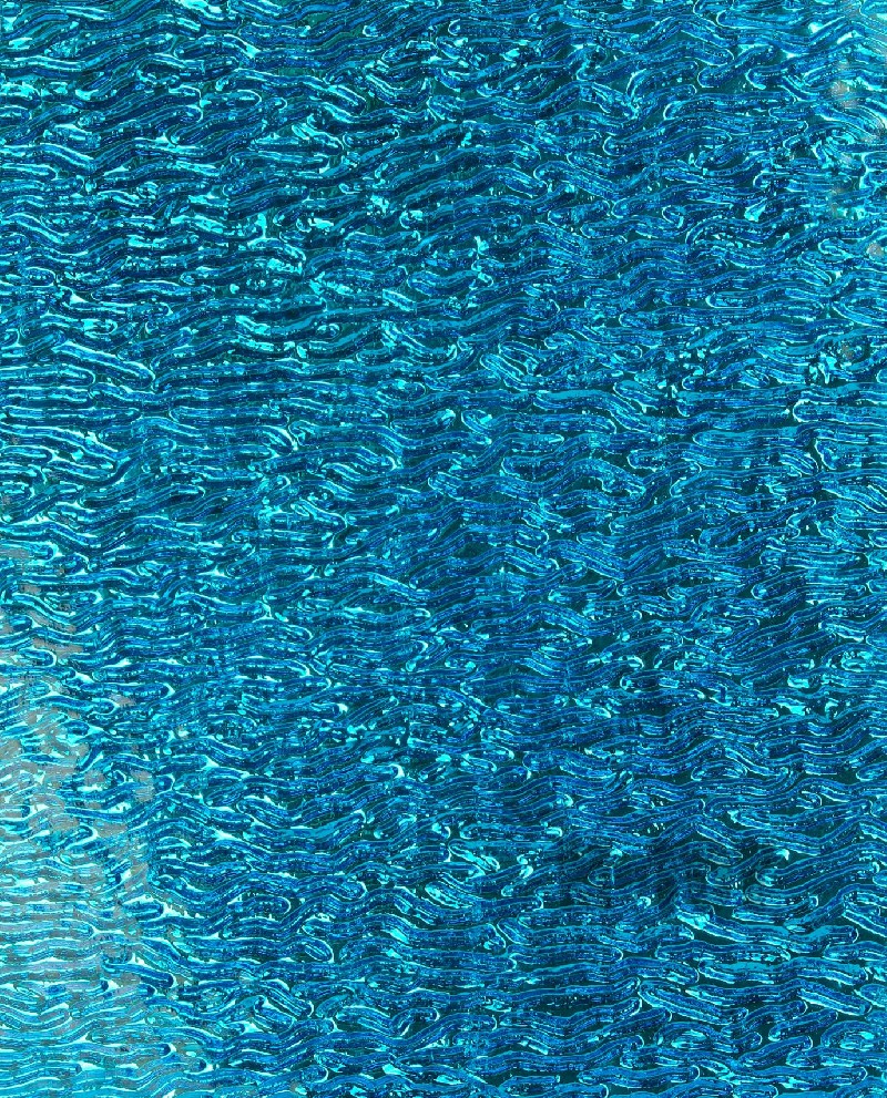 Ripple Mirror Stained Glass Sheet Blue 3Y-R-J