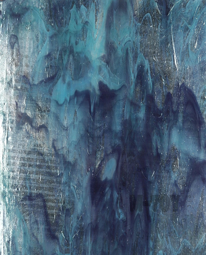 Mirror Stained Glass Sheet Blue 004611-J