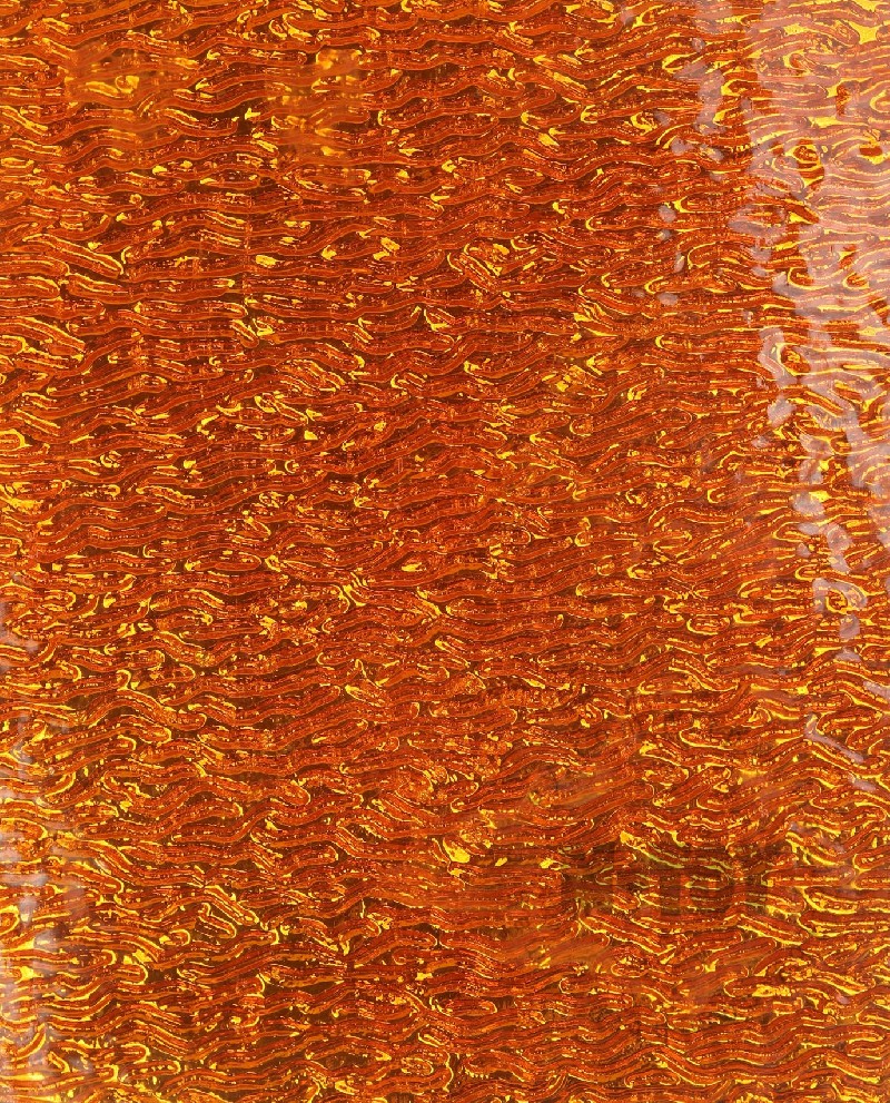 Ripple Mirror Stained Glass Sheet Orange 73-R-J