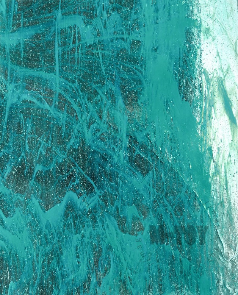Mirror Stained Glass Sheet Turquoise 0046-J