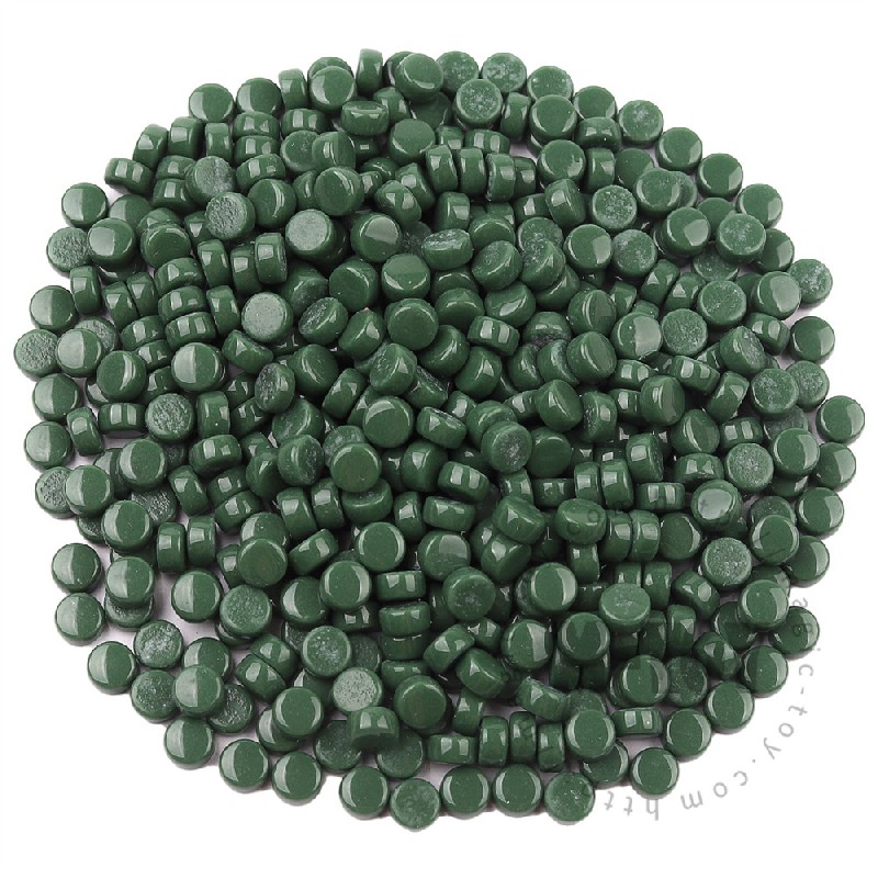 Green Mini Round Glass Mosaic 8SR44