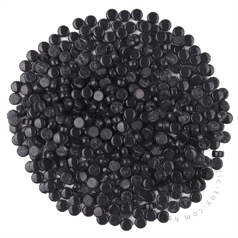 Black Mini Round Glass Mosaic 8SR56