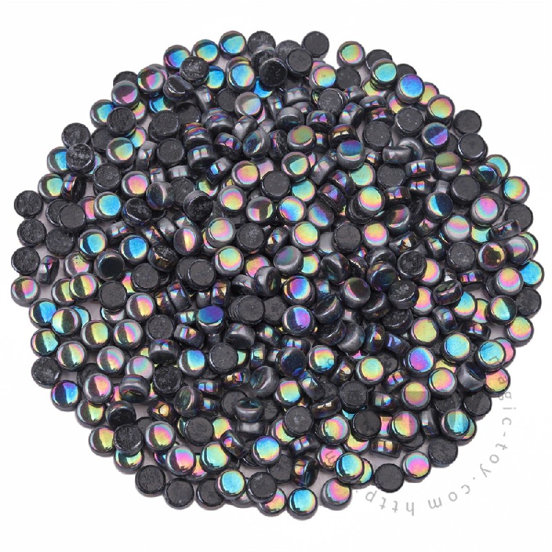 Black Mini Round Glass Mosaic 8SRL56