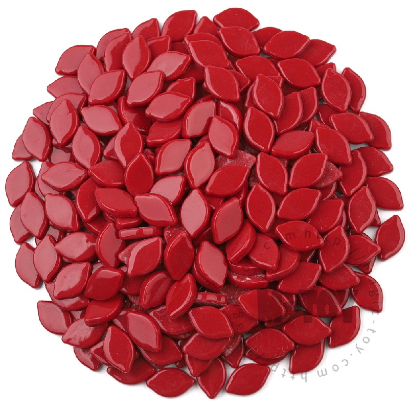 Glossy Red Small Petals Glass Mosaic SMBG16