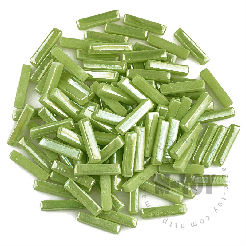 Iridescent Green Stick Glass Mosaic 525SBI47
