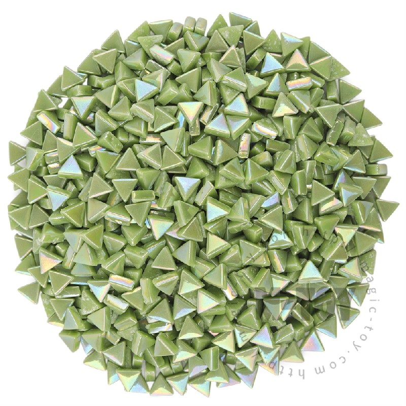 Green Mini Triangle Glass Mosaic 10SJI47
