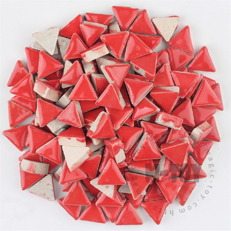 Red Triangle Shape Ceramic Mosaic 15CJG905