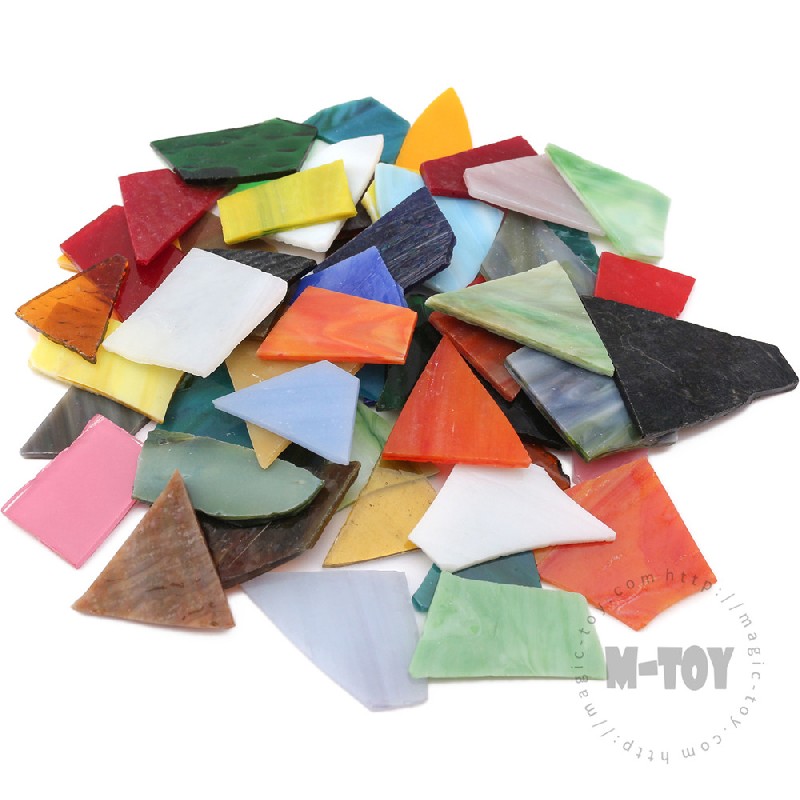 Assorted Color Irregular Opaque Stained Glass Mosaic IR-OG1001