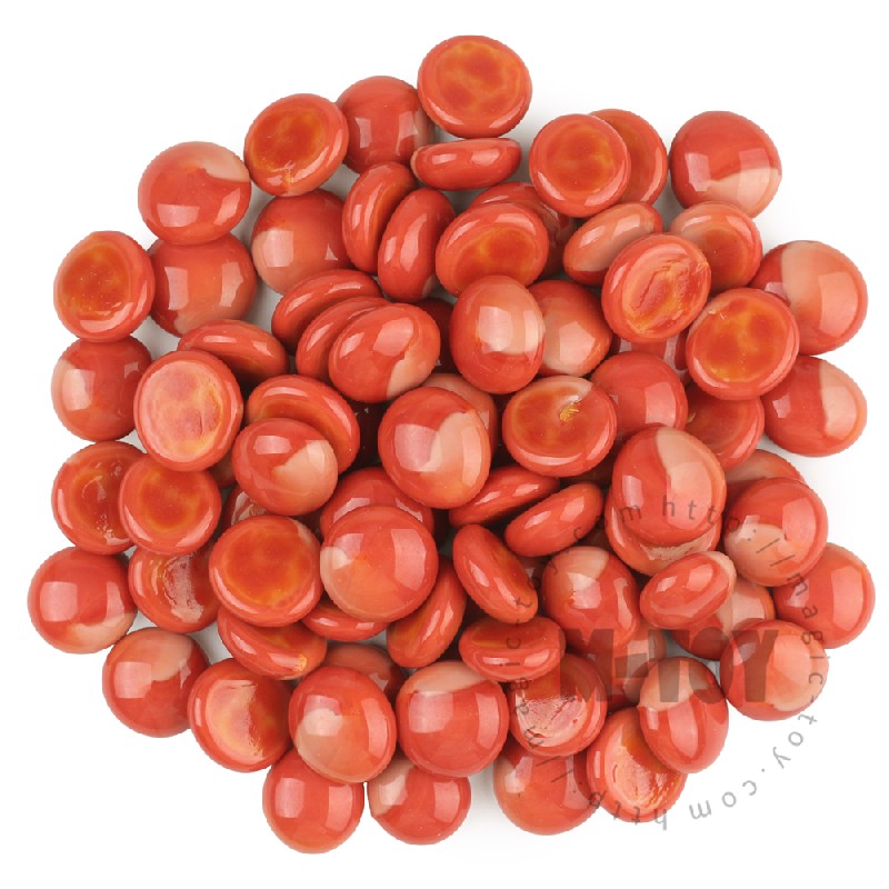 Red Porcelain Glass Gems CD-RO905