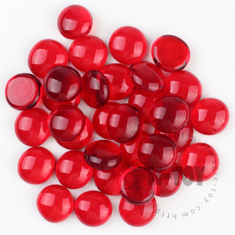 Red Transparent Glass Gems CD-R902