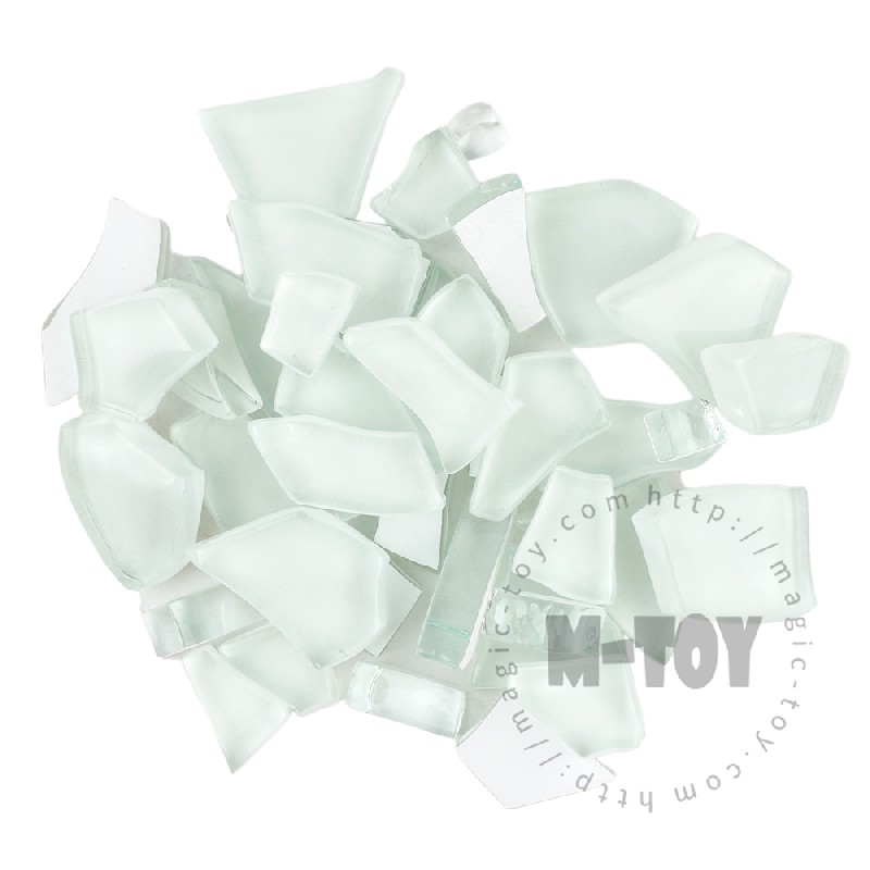 White Irregular Crackled Glass Mosaic TC-CC101