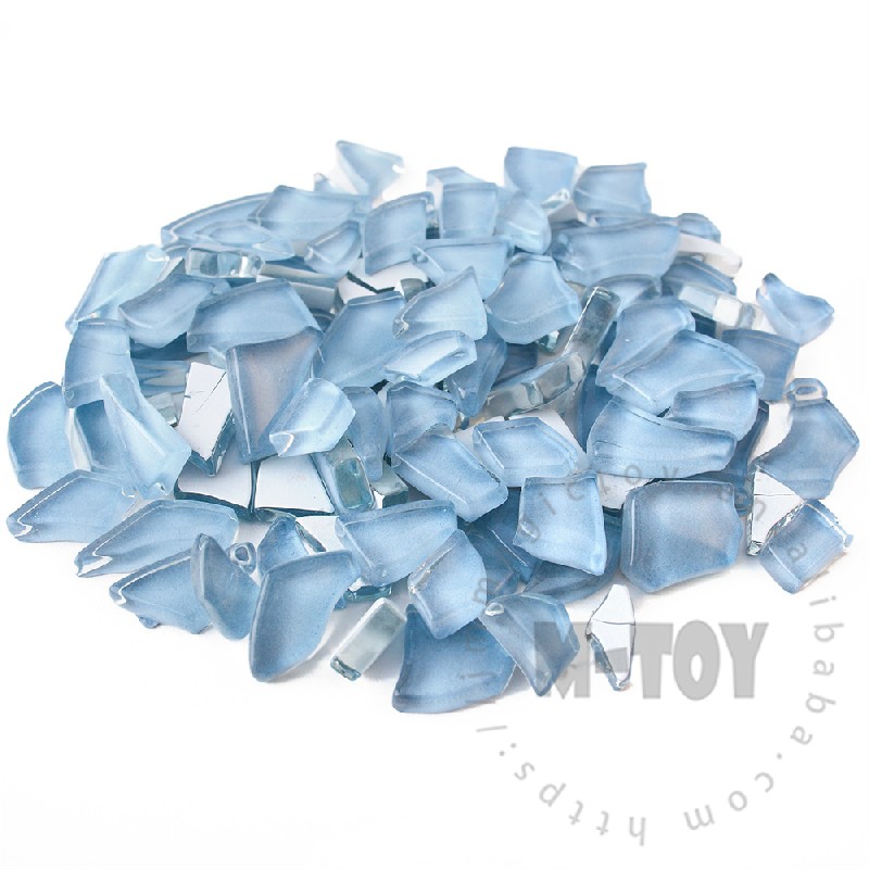 Light Blue Irregular Crackled Glass Mosaic TC-CC711