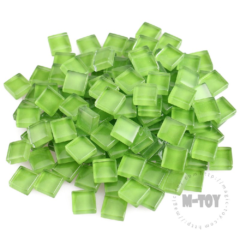 Green Square Crystal Glass Mosaic 10-CC603