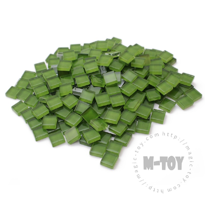 Green Square Crystal Glass Mosaic 10-CC605